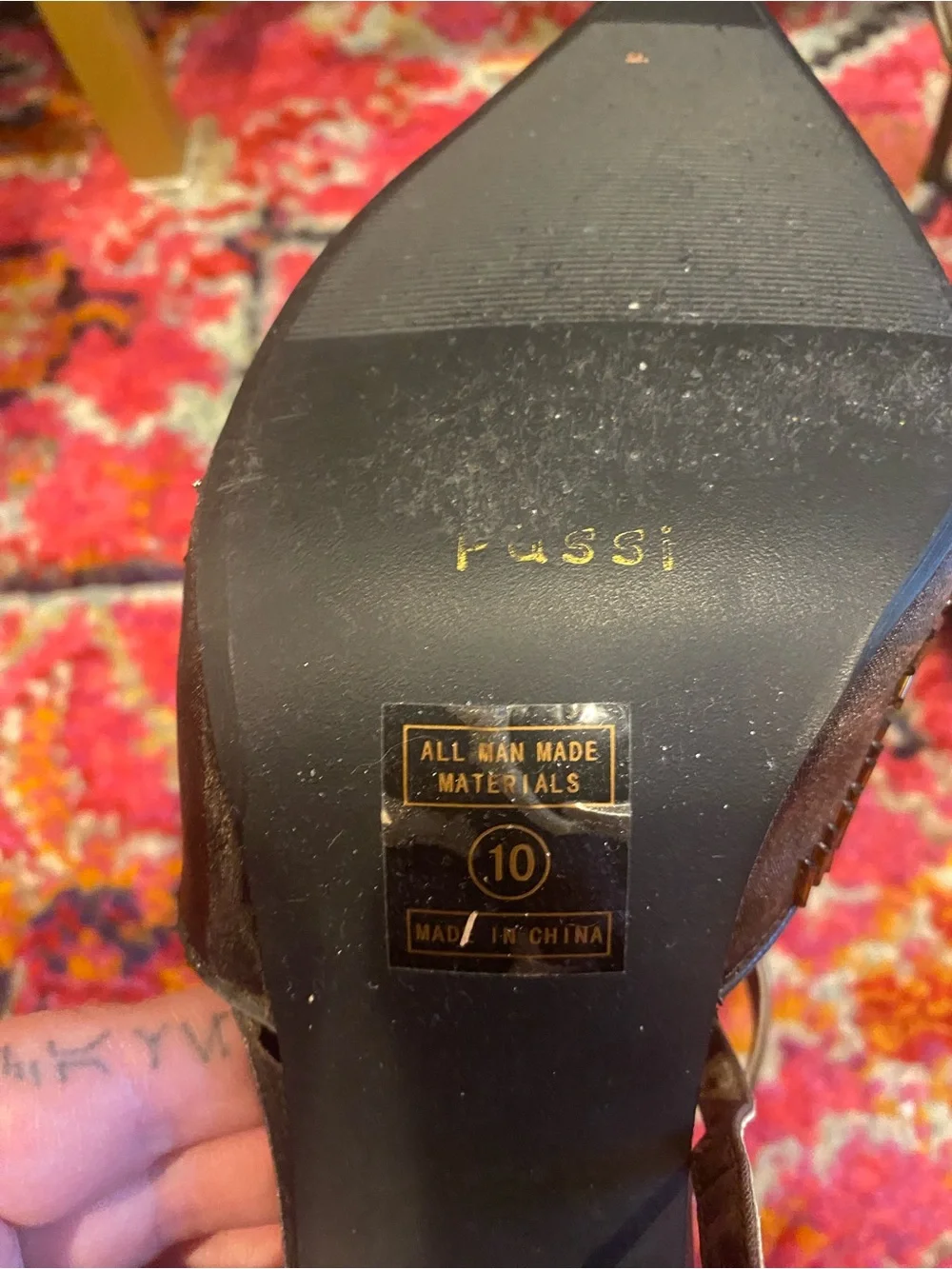 Vintage Passi Beaded Ankle Strap Heels